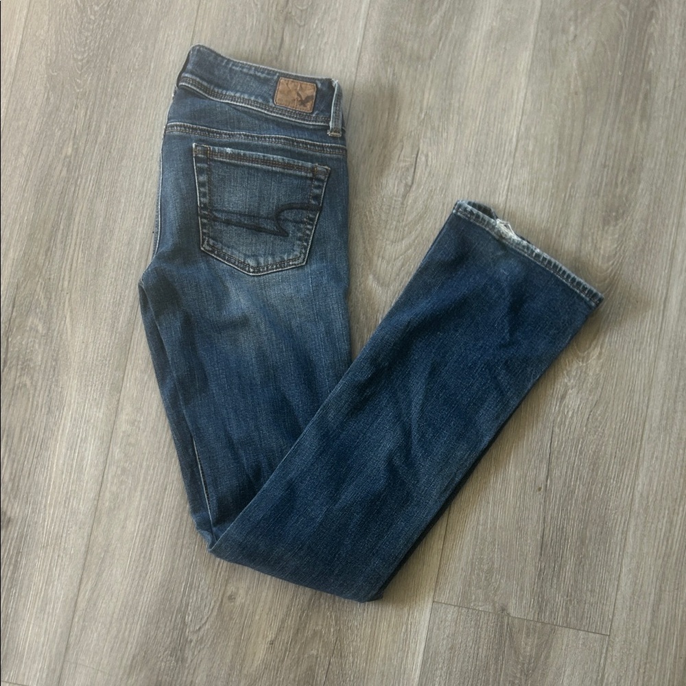 American Eagle By Payless Dark Blue Boot Cut Jeans